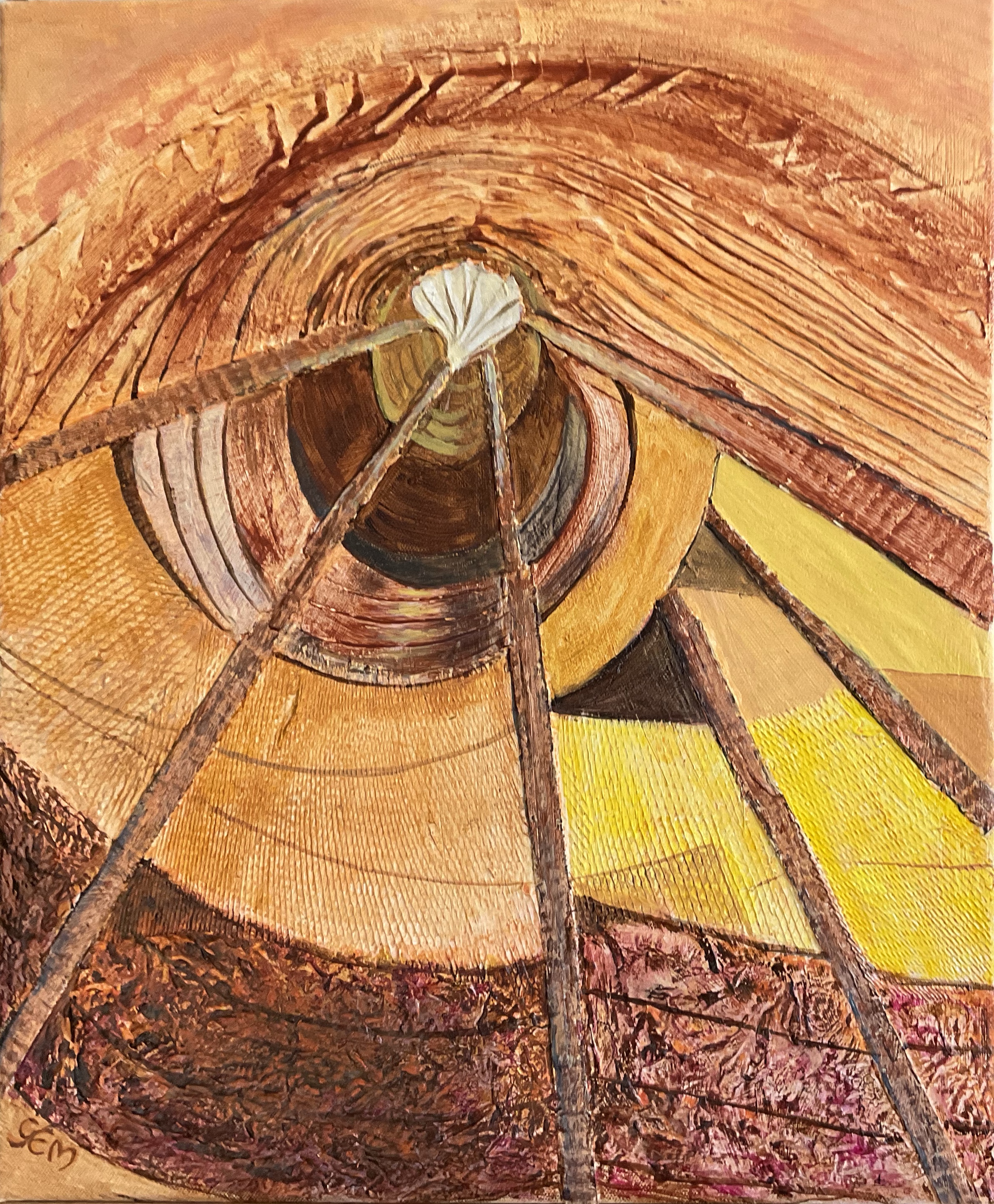 Swirl with yellow and orange tones