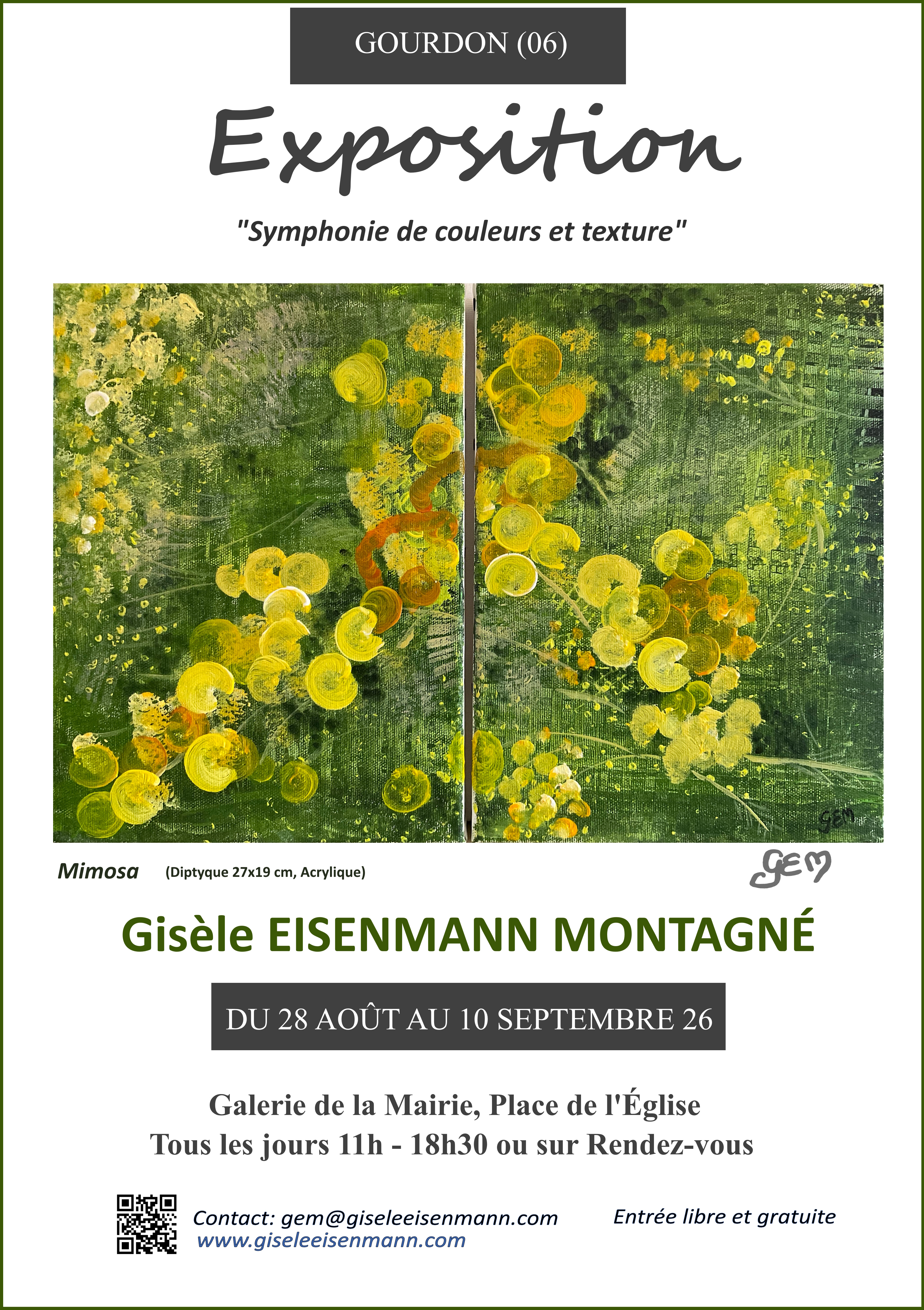 Gourdon exhibition flyer