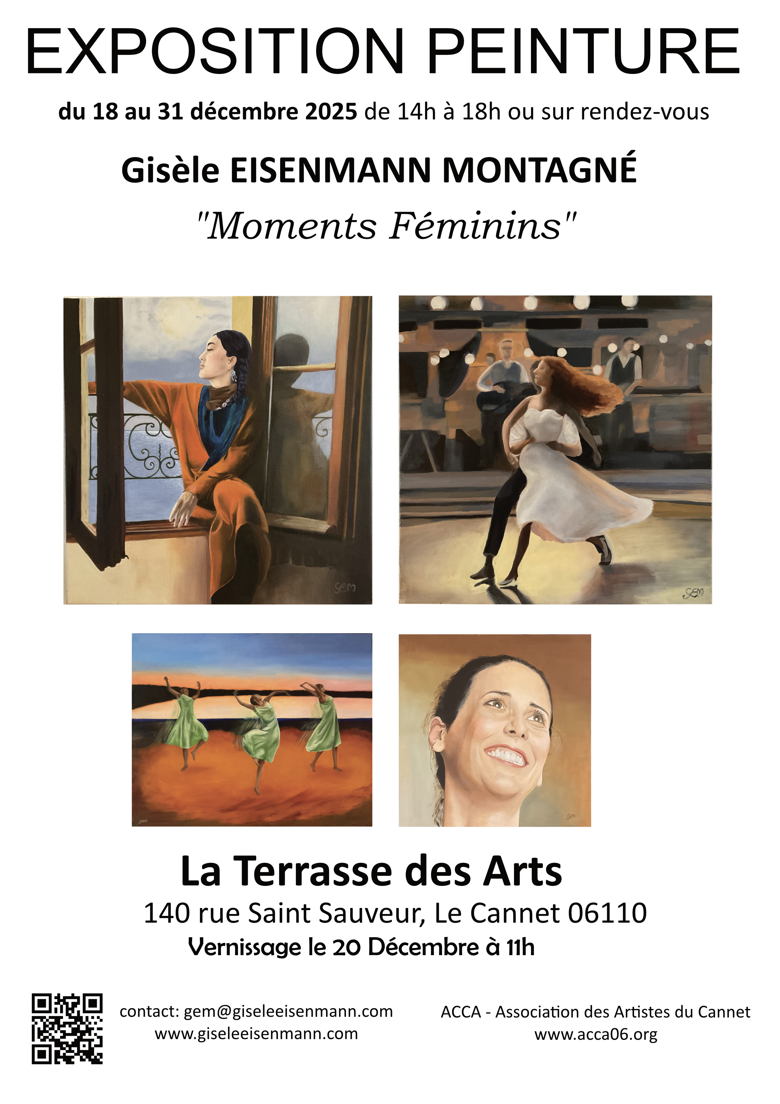 Exposition Moments Feminins Le Cannet 06 France